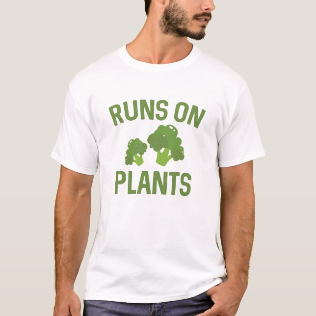 Runs auf Pflanze T-Shirt (Vorderseite)