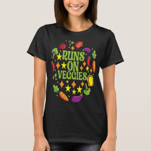 Runs auf Veggies Tierrechte Vegan Vegetarier T-Shirt