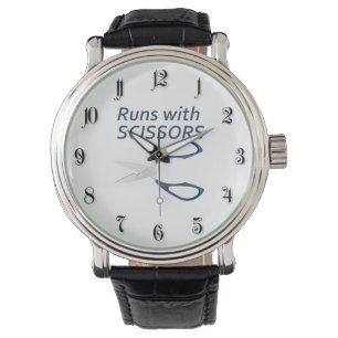 Runs mit Schere Armbanduhr