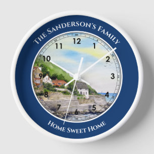 Runswick Bay North Yorkshire, England Watercolour Uhr