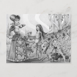 "Runter mit dem Kopf!" Postkarte