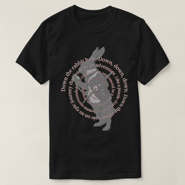 Runter zum Kaninchenloch  T-Shirt (Design vorne)