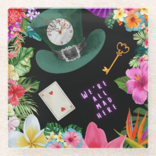 Runter zum Kaninchenloch-Untersetzer Glasuntersetzer