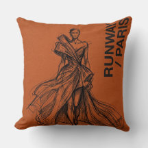Runway Paris" verbranntes orangefarbenes Kleid Mod