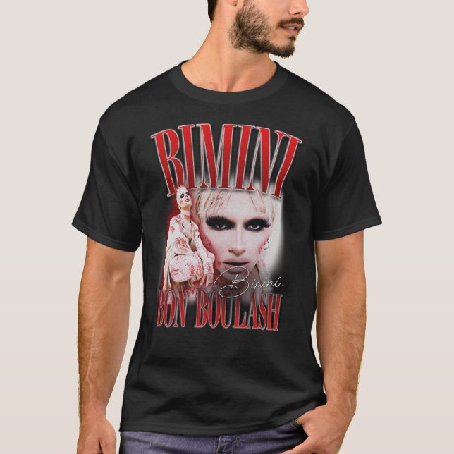 Rupaul&x27;s Drag Race UK Bimini Bon Boulash Merch T-Shirt (Vorderseite)