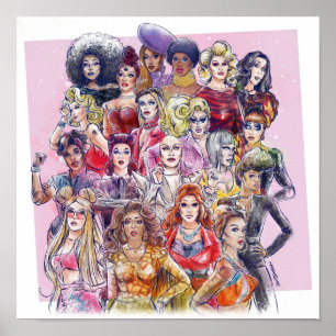 RuPauls Drag Race Alle Gewinner Poster