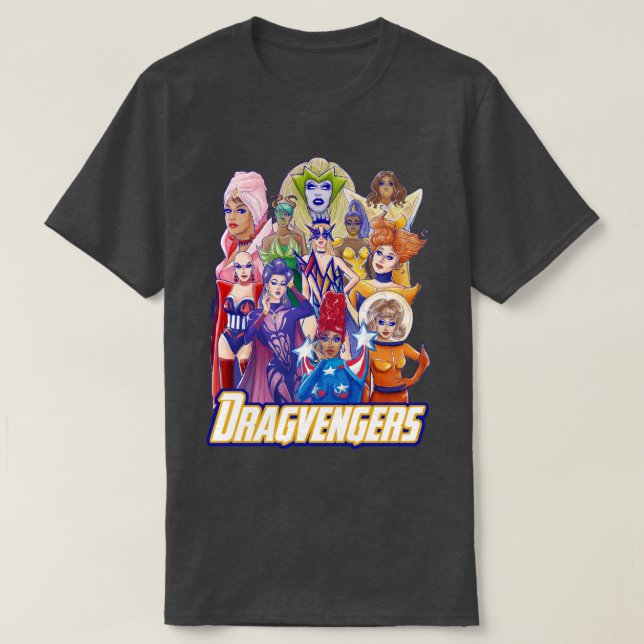 RuPauls Dragvengers Alle Gewinner T-Shirt (Design vorne)