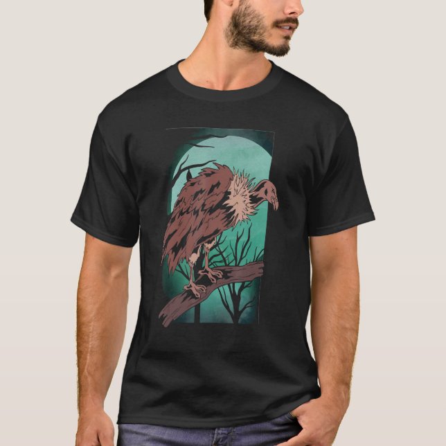 Ruppels Griffon Scavenger Bird Full Moonlight T-Shirt (Vorderseite)