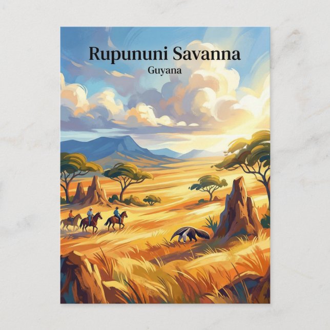 Rupununi-Savanne Guyana Postkarte (Vorderseite)