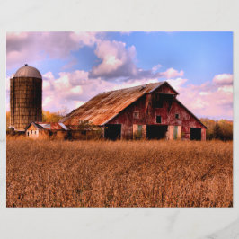 Rural America Stall Scene Scrapbook Paper