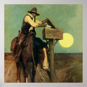 "Rural Delivery" Western Art von NC Wyeth Poster