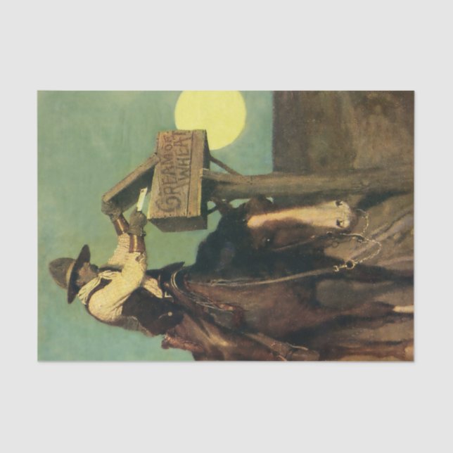 "Rural Delivery" Western Art von NC Wyeth Seidenpapier (Vorderseite)