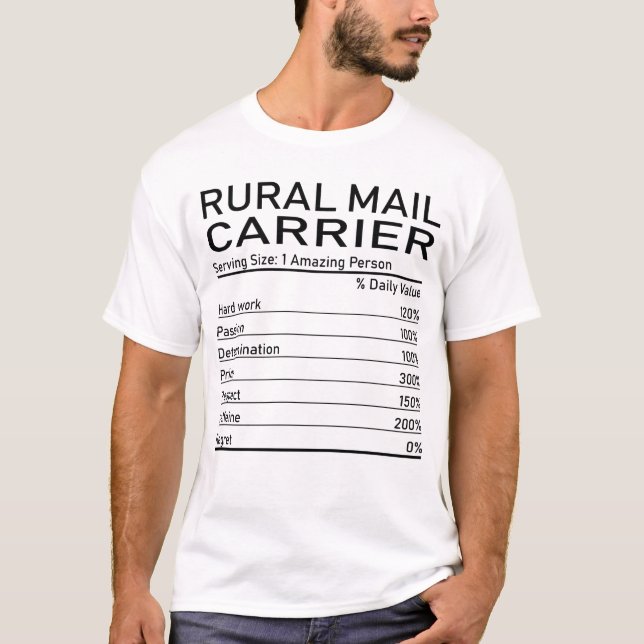Rural Mail Carrier Phantastisch Person Nutrition F T-Shirt (Vorderseite)