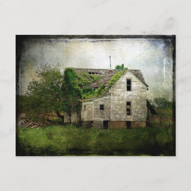 Rural Missouri Abandoned House Postkarte (Vorderseite)