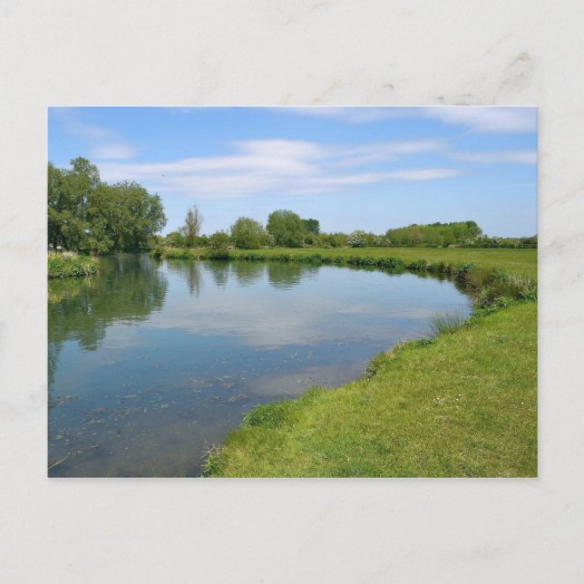 Rural Summer River Postcard Postkarte (Vorderseite)