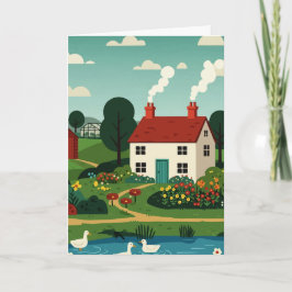 Rural town feiertagskarte