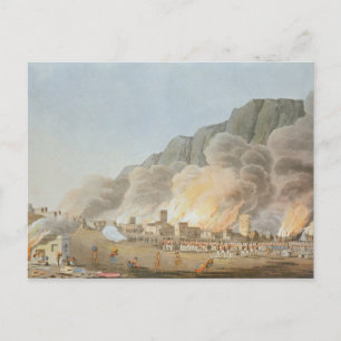 Rus ul Khyma from the SW and the situation of the Postkarte