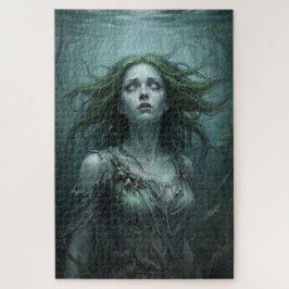 Rusalka schwebt in einem stehenden Teich Puzzle