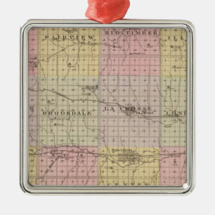 Rush County, Kansas Silbernes Ornament