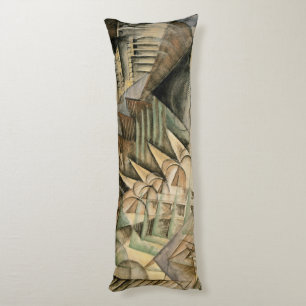 Rush Hour, New York von Max Weber, Vintage Kubismu Seitenschläferkissen