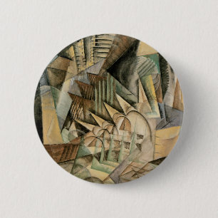 Rush Hour, New York, von Max Weber, Vintager Kubis Button