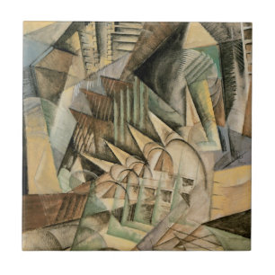Rush Hour, New York, von Max Weber, Vintager Kubis Fliese