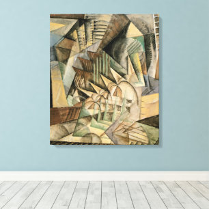 Rush Hour, New York, von Max Weber, Vintager Kubis Leinwanddruck