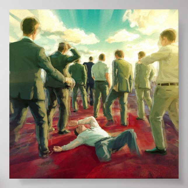 "Rush" Poster Print Digital Wall Art capitalism  (Vorne)