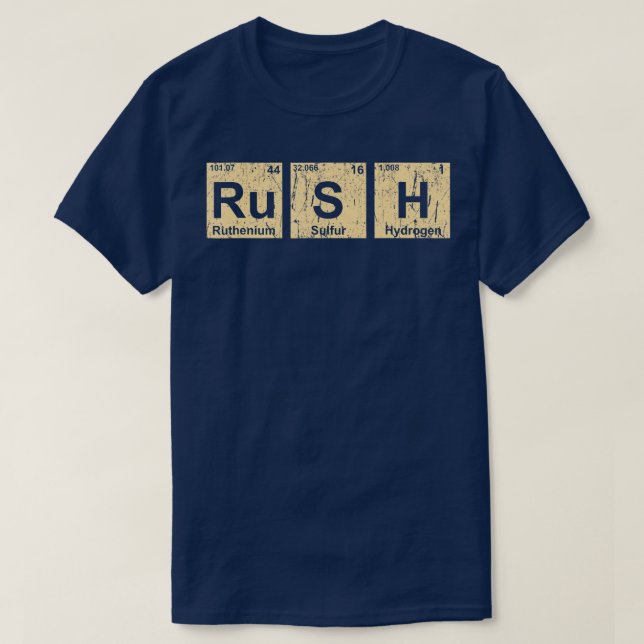 Rush (RuSH) Periodic Table Elements Shirt (Design vorne)