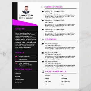 Rush-Studentinnenverbindung Moderne Resume-Vorlage