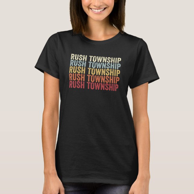 Rush Township Pennsylvania Rush Township PA Retro  T-Shirt (Vorderseite)