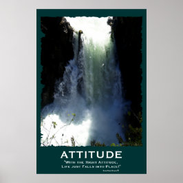 Rushing Waterfall ATTITUTUE Motivierend Poster