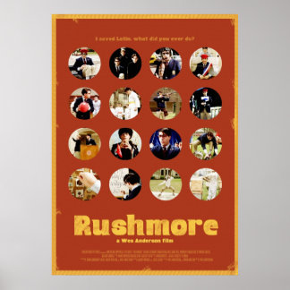 Rushmore mit den vielen Gesichtern von Max Fischer Poster