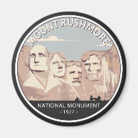 Rushmore National Monument Retro Circle