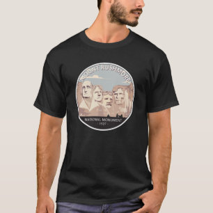 Rushmore National Monument Retro Circle T-Shirt