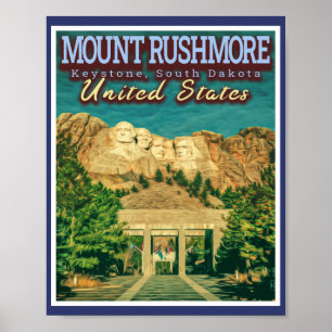 RUSHMORE - NATIONALES MEMORIUM - SÜDDAKOTA POSTER