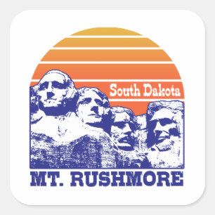Rushmore Quadratischer Aufkleber
