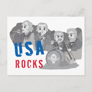 Rushmore Rock Band Postkarte