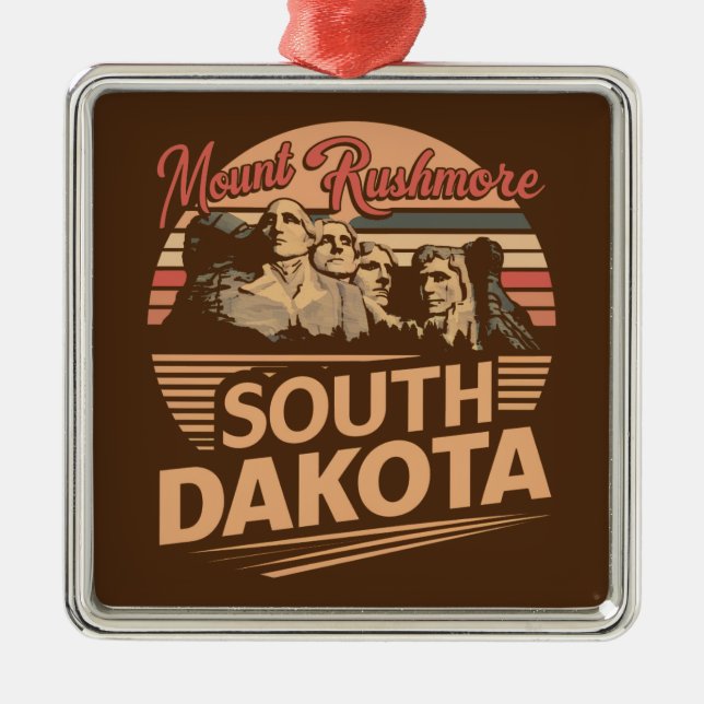 Rushmore South Dakota Ornament Aus Metall (Vorne)