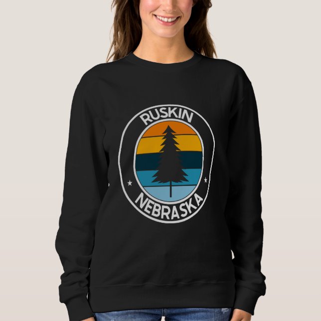 Ruskin Nebraska NE USA City Pride Retro Sunset Sweatshirt (Vorderseite)