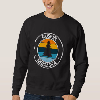 Ruskin Nebraska NE USA City Pride Retro Sunset Sweatshirt