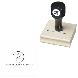 Russ Yeager Coaching Signatur-Logo Gummistempel