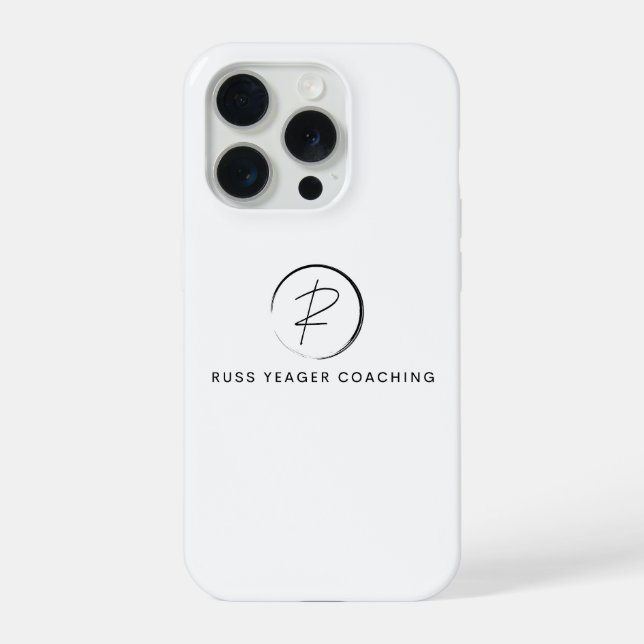 Russ Yeager Coaching Signatur-Logo iPhone Hülle (Rückseite)