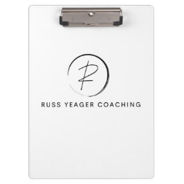 Russ Yeager Coaching Signatur-Logo Klemmbrett
