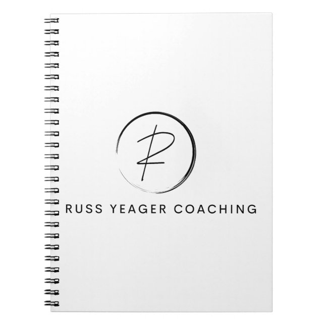 Russ Yeager Coaching Signatur-Logo Notizblock (Vorderseite)