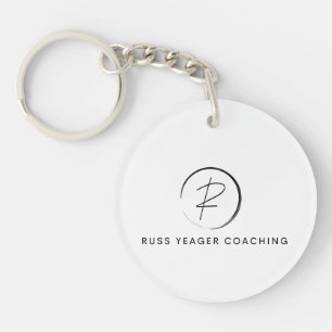 Russ Yeager Coaching Signatur-Logo Schlüsselanhänger