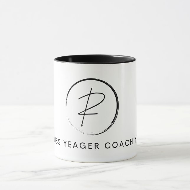 Russ Yeager Coaching Signatur-Logo Tasse (Zentrum)