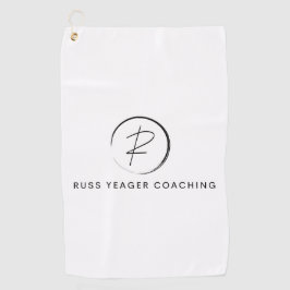 Russ Yeager Coaching Signature Logo Golfhandtuch