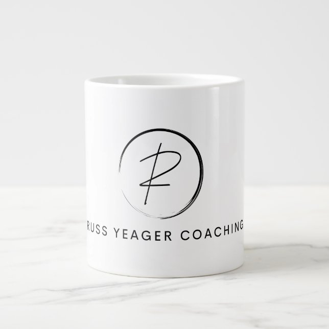 Russ Yeager Coaching Signature Logo Jumbo-Tasse (Vorderseite)