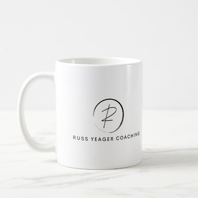 Russ Yeager Coaching Signature Logo Kaffeetasse (Links)